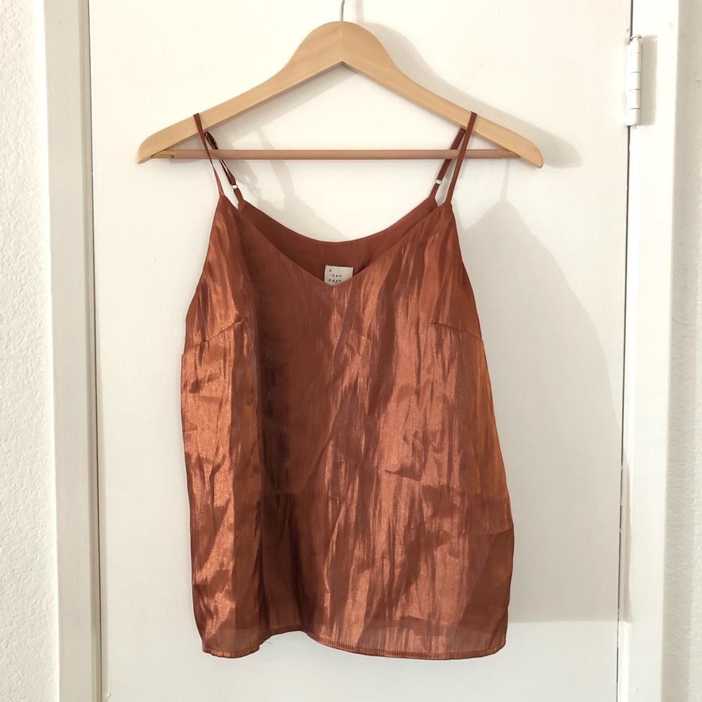 A new day orange strappy blouse